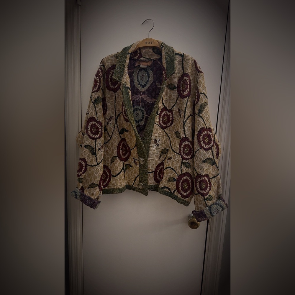 Painted Pony Floral Knit Cardigan